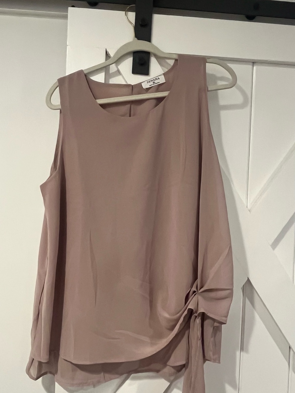 Zeana  Mauve Side-Tie Blouse